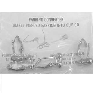 Pierced Earring to Clip On Converters   4 pcs / Silver  