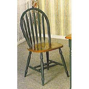 SET OF 4 NEW KITCHEN CHAIRS DELUXE WINDSOR CHAIR HUNTER GREEN AND DARK 