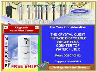 CRYSTAL QUEST NITRATE PLUS DISPOSABLE WATER FILTER  