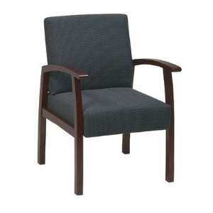   Cherry Finish Guest Chair Fabric Charcoal, Finish Cherry Home