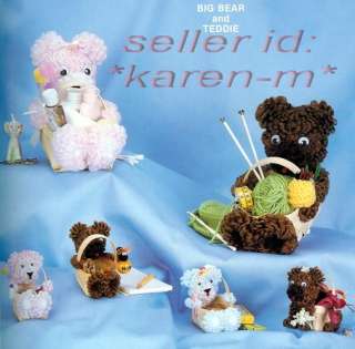Chenille ANIMAL BASKETS Pattern Book~TOTES CRAFT FAIRS  