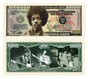 Jimi Hendrix Collectors Million Dollar Bills (5/$3.00)  