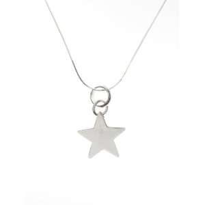    Sterling Silver Chunky Star Pendant with Snake Chain Jewelry