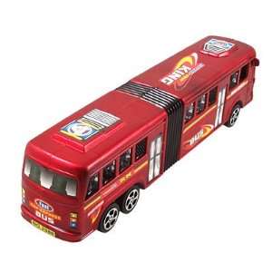   Red Plastic 6 Wheels Two Door Design City Bus Toy Toys & Games