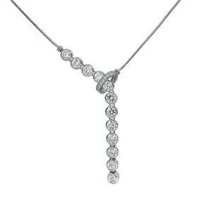 925 STERLING SILVER C28 WHITE TOPAZ 16 INCH NECKLACE  