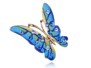   Color Crystal Rhinestone Fimo Butterfly Bug Fashion Custom Ring  