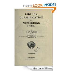 Library classification and numbering system H.W. Parker  