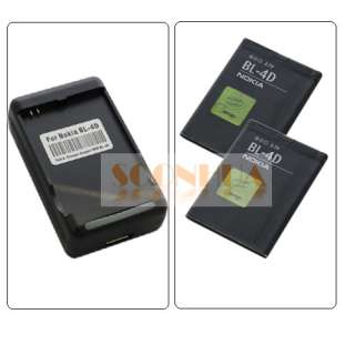 2x BL 4D Battery + EU Wall Charger For Nokia E5 E7 N8  