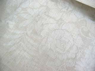 Antique Homespun Linen Damask Hnd Woven Tablecloth 1901  