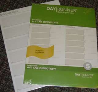 Day Runner A Z Tab Directory  