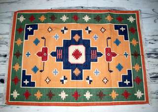 Vintage Yoga Cotton Rug Carpet Runner India 6 X 4 Indian Area Mat 