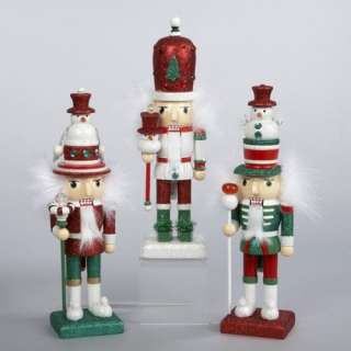 LARGE HOLLY WOOD NUTCRACKERS  