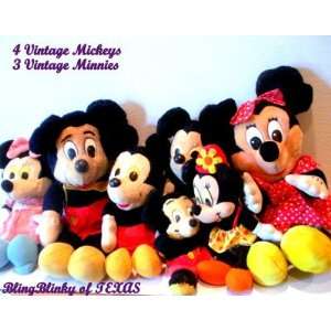   Mouse Family Collection Plush Dolls Pink Red Yellow 