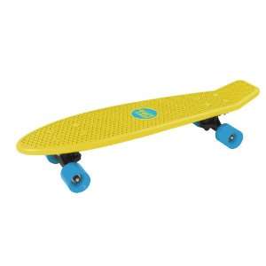 Street Surfing Fizz Skateboard with Blue Wheels (Medium, Yellow 