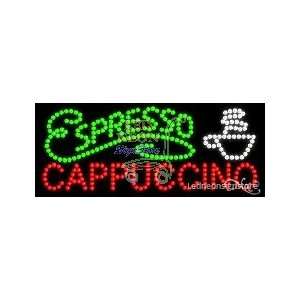  Espresso Cappuccino LED Business Sign 11 Tall x 27 Wide 