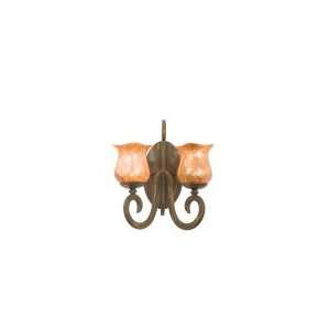   Sconce in Tortoise Shell with Antique Filigree (D 8.75 H 7.25) glass