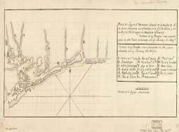 1700s map of Texas, San Antonio Bay  