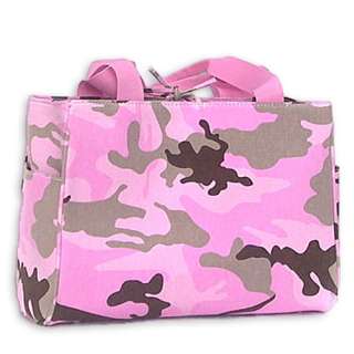 PINK CAMO CAMOUFLAGE TOTE PURSE LUGGAGE DIAPER GYM BAG  
