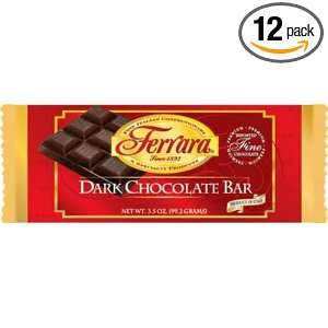 Ferrara Dark Chocolate Bar, 3.5 Ounce Boxes (Pack of 12)  