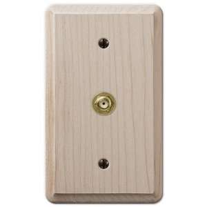  Contemporary Unfinished Maple   1 Cable TV Wallplate