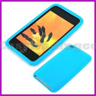 Silicone Rubber Case iPod Touch 4G 4th Gen Aqua Blue  