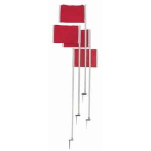  Martin Deluxe Corner Flags (Set Of 4 Flags) RED FLAGS 5 FT 
