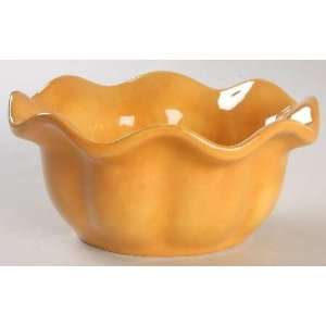   Corsica Butter (Dark Yellow) Fluted Bowl, Fine China Dinnerware