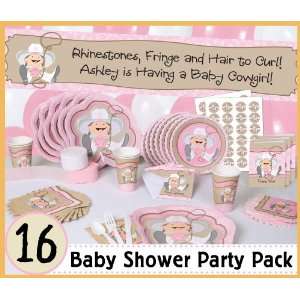 Little Cowgirl   16 Baby Shower Party Pack Toys & Games