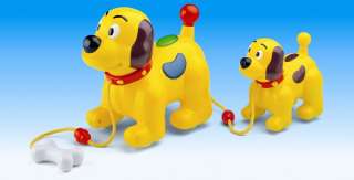 Megcos Toys Pull Along Musical Dog and Puppy Toy ~NEW~  