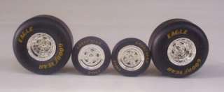 Drag Slicks w Goodyear Tampos 2 Front Tires 4 Race Wheels 124 Parts 