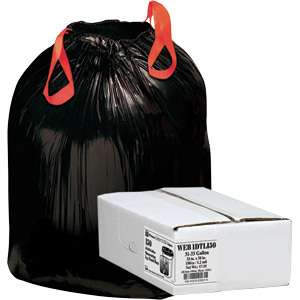Webster Heavy Duty Drawstring Trash Bags 33 gal 150 ct  