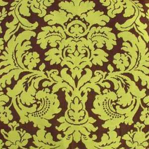   Bhuj Damask Fennel/Chocolate Fabric By The Yard Arts, Crafts & Sewing