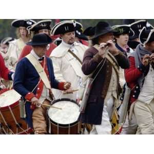 British Fife and Drum Corps Takes the Field in a Reenactment of the 