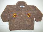   VENTURE Handknit 100% wool/made in Ecuador zip cardigan sweater4/5