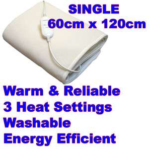   SIZE WASHABLE SOFT COMFORT ELECTRIC HEATED UNDER BLANKET 60CM x 120CM
