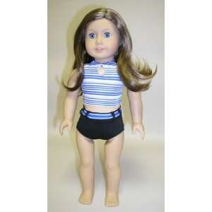   Blue Striped Top. Fits 18 Dolls Like American Girl® Toys & Games