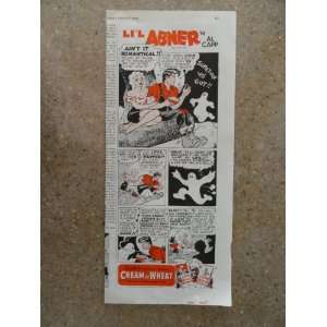  Cream of Wheat Cereal,Vintage 40s print ad (LiL Abner by Al Capp 