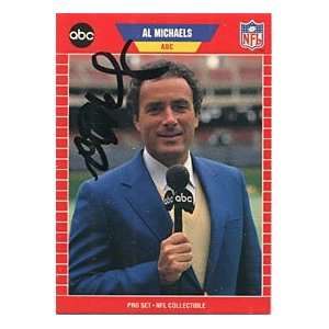 Al Michaels Autographed/Signed 1989 Pro Set Card