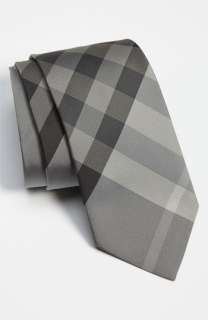 Burberry Check Woven Silk Tie  
