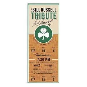  Bill Russell Autographed Bill Russell Tribute Ticket 