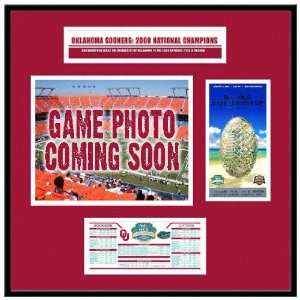  Oklahoma Sooners 2008 BCS Champions Ticket Frame Sports 