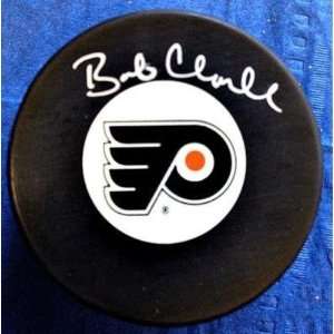  Signed Bobby Clarke Hockey Puck   Bob SI   Autographed NHL 