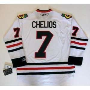 Chris Chelios Chicago Blackhawks Rbk Jersey Road White