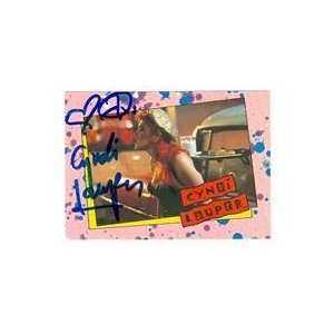 Cyndi Lauper autographed trading card (ip)