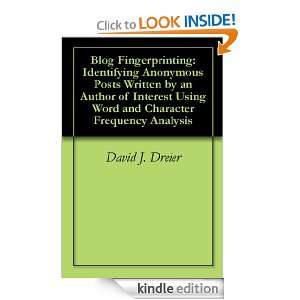   Frequency Analysis David J. Dreier  Kindle Store