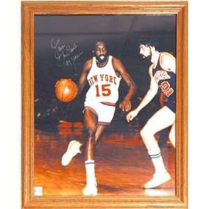  Earl The Pearl Monroe New York Knicks Framed Autographed 