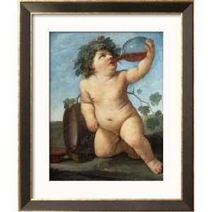   Drinking Bacchus, Pre made Frame by Guido Reni, 25x30