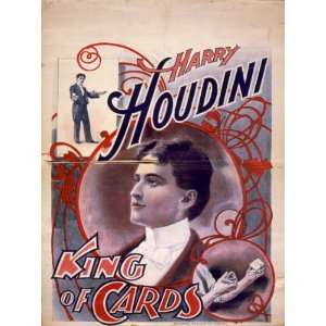  ca. 1895 poster Harry Houdini, King of Cards