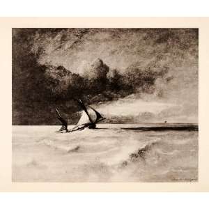  1936 Photolithograph Jules Dupre Corn Ship Sail Sea Ocean 
