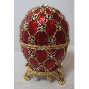  Faberge Red Musical Big Egg/Jevelry Box Coach 4.5 (11 